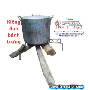 Kiềng đun bếp củi loại vuông sắt thép xoắn đặc đủ kích thước 3 bếp và 2 bếp.