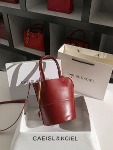 Mini Bucket Bag Womens Handbag Simple Style Crossbody Bag Handheld Bag British Style PU Leather Medium Softness Lock Buckle