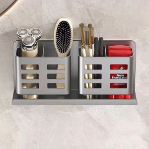 Wall Hanging Makeup Brush Razor Storage Rack Comb Rack Bathroom Toothbrush Toothpaste Storage Tube Washroom