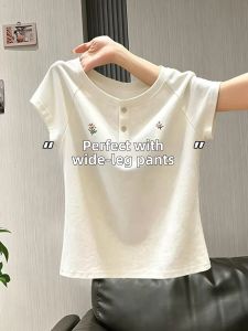 V.C.I | Unique Beautiful Slimming Short Sleeve T-Shirt Buttoned