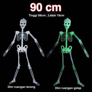 Tengkorak glow in the dark/skeleton/dekorasi halloween cafe
