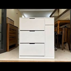 Tủ giày gỗ thông minh 3 cánh lật kèm ngăn để đồ đa năng tiện lợi thương hiệu 2X DECOR - 2X067