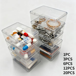 Affordable Transparent Storage Box Multi-Functional Clear Organizer for Medicines Jewelry Cards Hardware Accessories