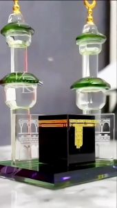 MADINA Miniatur Kristal Kabah Pilar Hiasan Miniatur Muslim Souvenir Islami Hiasan Miniatur Aesthetic