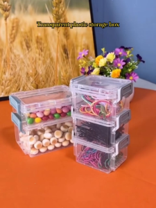 3PCS Portable Storage Box Stackable Buckle Storage Bins Desktop Mini Storage Boxes