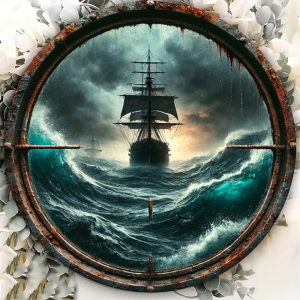 CIFbuy | CIFBUY Retro Nautical Nhôm Porthole Wall Art Trang Trí Bằng Kim Loại Bền Bỉ Chịu Được Thời Tiết Cho Ngôi Nhà Nông Trại