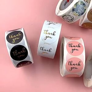 Stiker Roll Isi 500 Pcs Stiker Label Thank You Terima Kasih Stiker Tempel