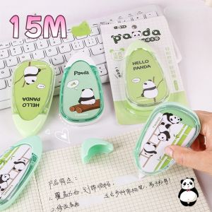 Cartoon Panda Correction Tape 15-Meter Whiteout Tape for Students Smooth Erasing for Homework Cute School for Classroom Rewards