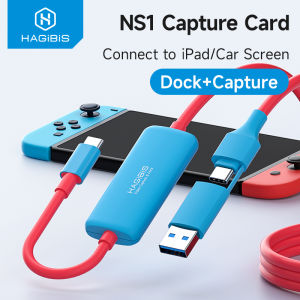 Hagibis | Hagibis USB3.0 Video Capture Card with 100W PD USB C to USB A/C Live and Record Video Audio Gaming for Quest 2 3 Switch 1/2 ROG