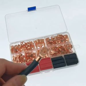 70PCS Copper Battery Cable Connector Terminal Open Lugs Wire Terminals OT 10/20/30/40/50A