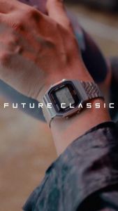 [นาฬิกาข้อมือ CASIO รุ่น A168WGG-1BDF วัสดุสเตนเลสสตีล สีดำ]