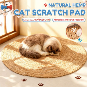 Cat Scratcher Mat Natural Sisal Round Anti-Cat Scratch Summer Cooling Kitten Sleeping Pad