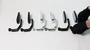 RideSync Motorcycle Square Side Mirror Universal Quadrate Foldable Bar End Side Mirror Motorcycle Rearview Mirror