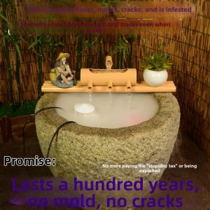Ancient Style Fish Tank Waterfall Decorative Fountain PVC