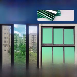 Heat Insulation Sunscreen Glass Film One-Way Vision Privacy Sticker for Balcony Windows UV Protection Shade Light Blocking