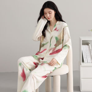 Miiow | Catwoman Pure Cotton Sleepwear Womens Long Sleeve Long Pants Casual Soft Outwear Home Clothes With Chest Pad Autumn New Arrival