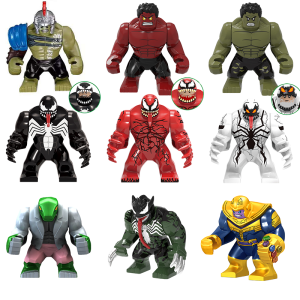 Hot Toys | Marvel superhero building blocks Spider Man Venom action characters toys anime characters assembled dolls birthday gifts