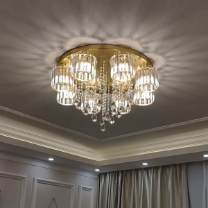 Crystal living room lamp modern home bedroom lamp dining room low ceiling light room chandeliers Interior Decorative Lamp