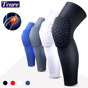 1 PCS Sports Honeycomb Basketball Knee Support Long Design Gym Compression Leg Sleeves Kneepad Volleyball Protector Brace Support