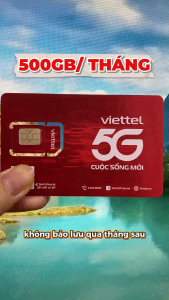 ( 500GB/THÁNG ) SIM DATA 5G GÓI MẠNG MỚI CỦA VIETTEL 12T5G125 - DATA 500GB TỐC ĐỘ CAO 1 THÁNG  DUNG LƯỢNG KHÔNG CHIA THEO NGÀY  DÙNG BAO NHIÊU TRỪ BẤY NHIÊU - TRỌN GÓI 6 THÁNG - 12 THÁNG KHÔNG NẠP TIỀN . FREESHIP - CHƯA KÍCH HOẠT