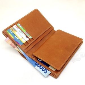Dompet Pria Tanggung 3/4 Kulit Dompet 3/4 Kulit Pria Lipat 3 Bahan 100% Kulit Garut