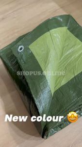 Premium Green Canvas 6FT to 40FT Waterproof Canvas Tarpaulin Sheet Canvas Canopy Kanvas Khemah Pasar Kolam Ikan Tutup Kereta Lori Atap Canopy Tent Sidewall Cover Kanvas Hijau Kanopi Khemah Kolam Pernutup Kembes
