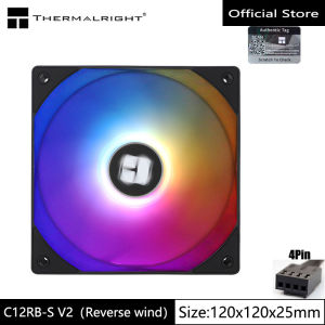 Thermalright TL-C12RW-S V2 chassis fan 12cm argb 4pin PWM fan Reverse wind and colorful heat dissipation fan