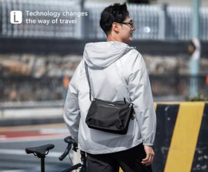 Mark Ryden Mens Casual and Portable Horizontal Crossbody Bag with Large Capacity Multifunctional Sling Bag For Men Water Repellent Business Briefcase Messenger Bag