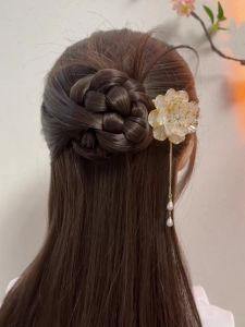 Phụ Kiện Tóc Tua Rua Hình Hoa Mẫu Đơn Cho Phụ Nữ Thanh Lịch Thanh Lịch Kiểu Mới U Thanh Lịch Trang Trí Tóc Bằng Ngọc Trai Phụ Kiện Tóc