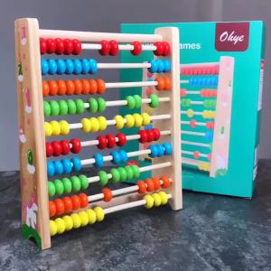 Colorful Numbers Calculation Frame Educational Toys Wooden Children Ten Speed Arithmetic Standing Abacus Early Childhood Education Teaching Aids