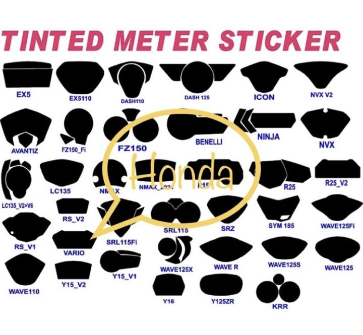 Secondometer Sticker Honda vario/adv 150 sticker meter tinted smoke | Lazada