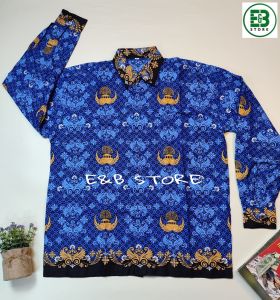 Baju Seragam Korpri Pria  Kerah Hitam