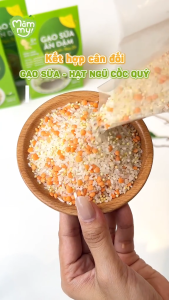 Gạo sữa ăn dặm cho bé Mămmy nấu cháo mềm mịn phù hợp hệ tiêu hóa non nớt của bé từ 6 tháng tuổi hộp 500g