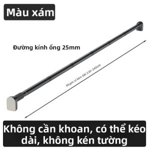 DIHUANTUO | Thanh Treo Rèm Trượt Không Cần Đục Lỗ Inox Đa Năng cho Phòng Tắm và Phơi Quần Áo