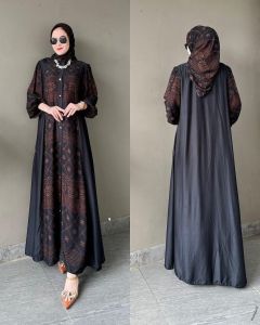 Set hijab Entik motip sultan ready