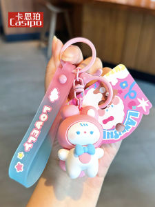 Cute Rotating Flying Keychain Stress Relief Bag Charm for Girls Premium Quality Metal PVC Cartoon Series Key Holder