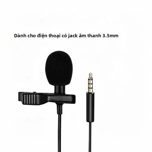 Micro Cài Áo Có Dây Dùng Cho Phát Trực Tiếp Phát Sóng Ẩm Thực Ghi Âm Di Động Phỏng Vấn Karaoke Với Chức Năng Giám Sát Và Khử Tiếng Ồn