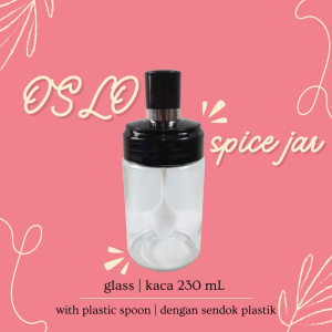 OSLO Spice Glass Jar | Seasoning Bottle | Botol Bumbu | Toples Saus