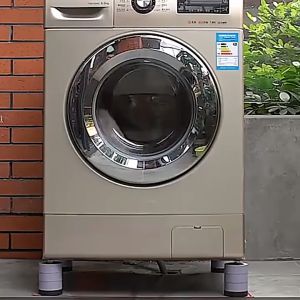 4Pcs Non Slip Washing Machine Feet Pad Anti Vibration Rubber Pads Universal Washing Machine Dryer Feet Noise Refrigerator Base Support Damper Stand Furniture