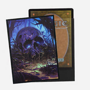 TCG Card Sleeves - 100 Standard Size Pack Clear Front & Matte Finish Back with Five Elements Premium Sleeves for Magic
