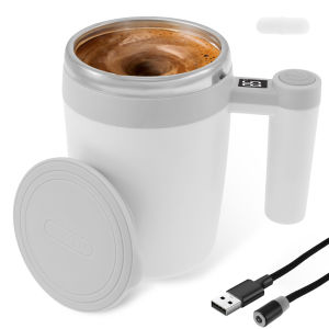 Upgrade Self Stirring Mug Rechargeable Automatic Magnetic Stirrer Coffee Cup 400ml Stainless Steel Self Stirring Coffee Cup