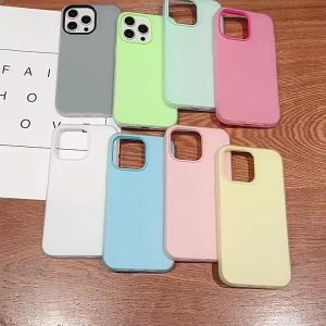 Sweet Pink Floral Candy Color Phone Case For iPhone 17 Air 16E 11 12 13 14 15 Pro Max Plus Shockproof Bumper 2 in 1 Cover Coque