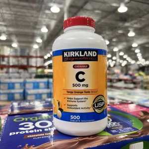 ✻American Original Kirkland Vitamin C Chewable Tablets VC 500mg 500 Orange Flavor✌