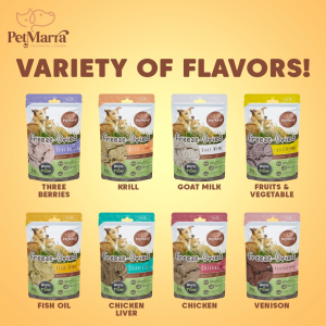 PetMarra Freeze-Dried Logo for Dogs and Cats Treats Three Berries Flavor 50g pet food dog cat all breeds