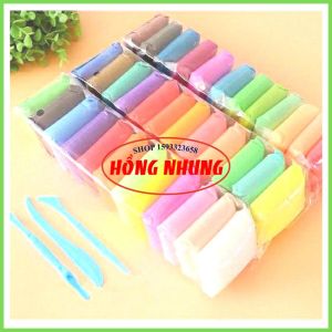 Đất Sét Nhật Tự Khô An Toàn Lốc 12 Và 24 Màu Giúp Bé Nặn Hình Thỏa Sức Sáng Tạo Mà Không Bị Dính Tay