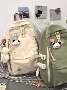 OUDENGPAI | กระเป๋าเป้สะพายหลังกันน้ำสำหรับผู้หญิง กระเป๋าสะพายไหล่แบบทนทานสำหรับนักเรียนมัธยมปลาย กระเป๋าเป้สะพายหลังแบบเดินทาง