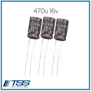 2pcs Elko 470uf 16v / 470u 16v Elco Kualitas baik
