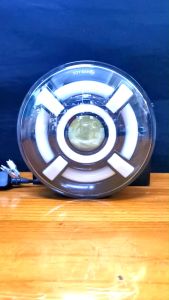 Reflektor Depan Bulat 7 inch X DRL putih kuning Rubicon jummy Ninja Tiger Vixion