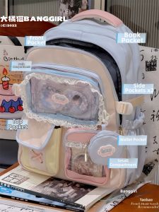 BANGGIRL | High Capacity Lace Transparent Student Backpack
