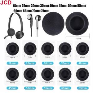10pc Thickened Foam Ear Pads For Headphones Sponge Replacement Cushions Covers Earphones Case 35mm 40mm 50mm 55mm 60mm 70mm 75mm